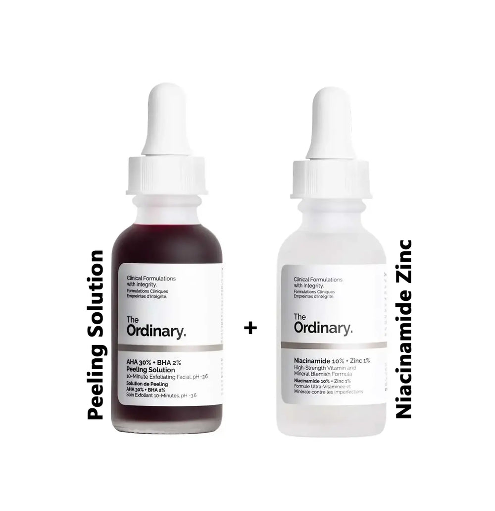 Niacinamide 10% Zinc 1% + AHA 30% BHA 2% Peeling Solution Combo